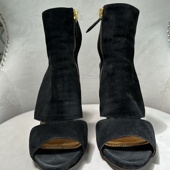 Miu Miu Cutout Suede Booties Size 38 1/2 - Picture 2 of 9